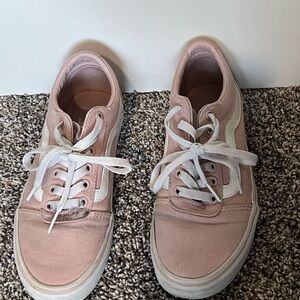Vans Pink and White Women's Sneakers